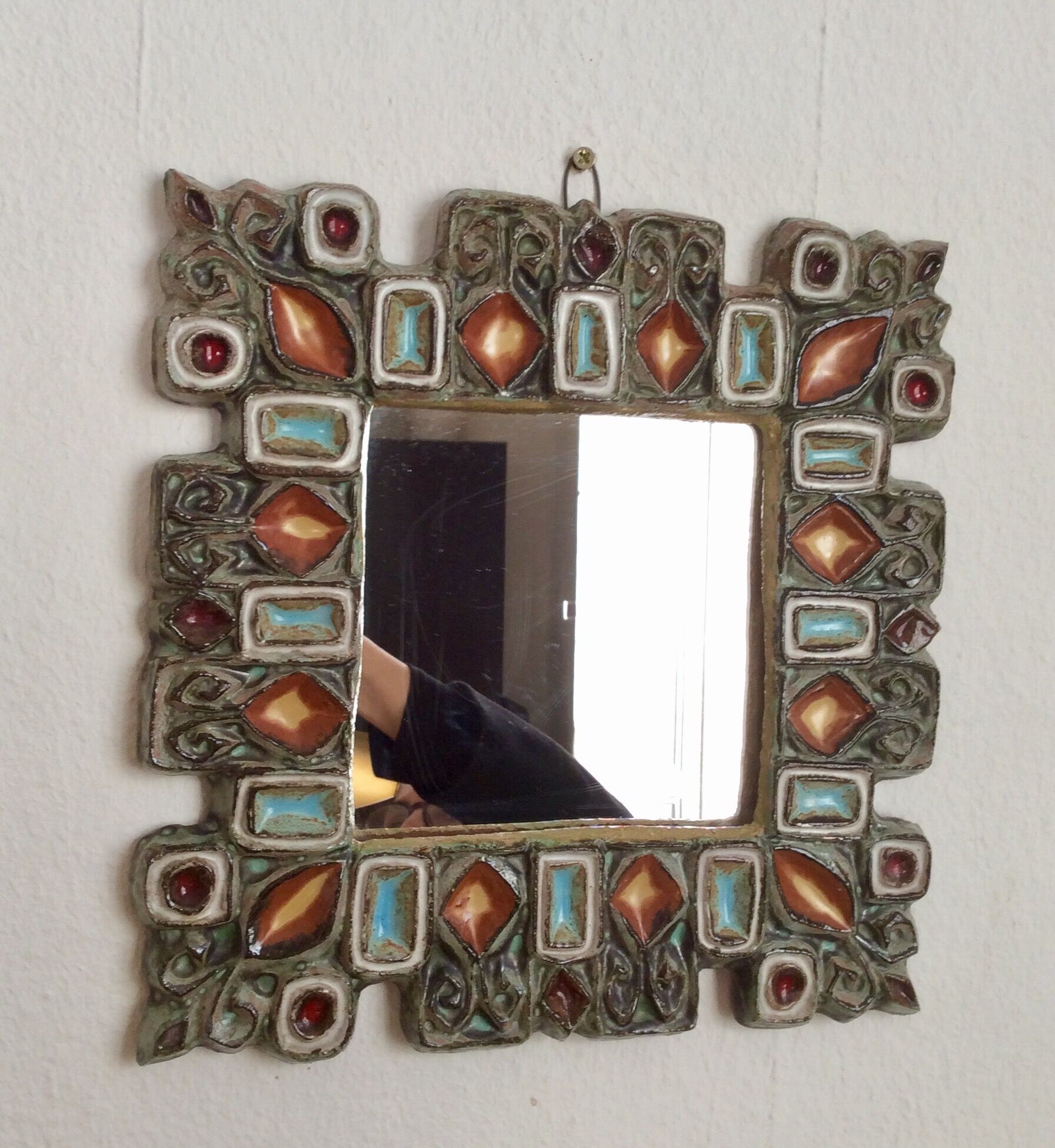Miroir Les Cyclades par Roland Zobel, 30cmx30cm