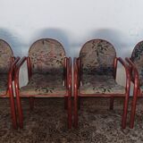 Suite de 4 chaises vintage 1960 Baumann