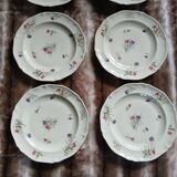 Service of 8 plates + 1 compote dish Limoges France