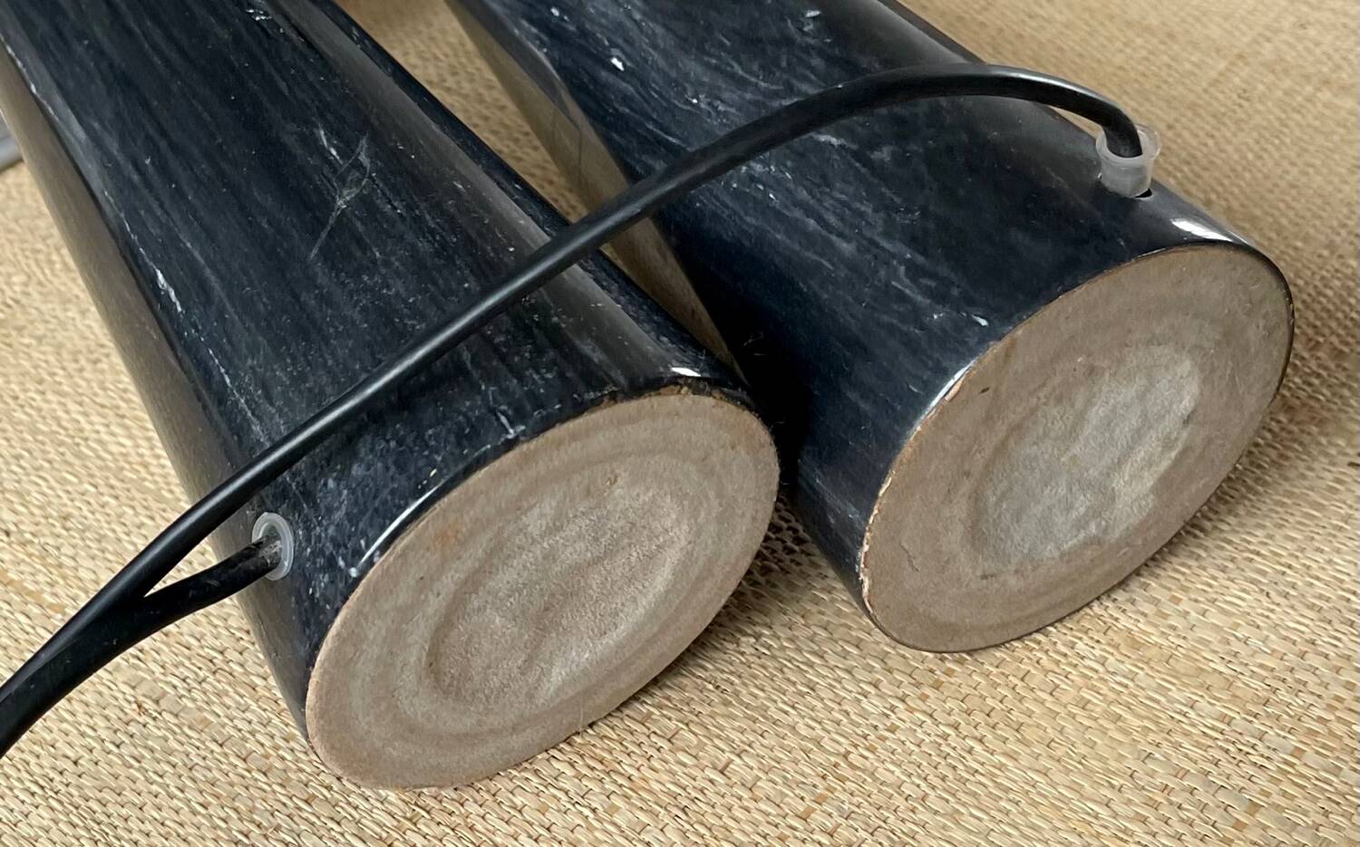 Pair of marble lamps 1980.