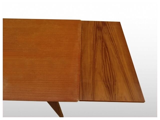 Table expandable Scandinavian vintage 1960 teak