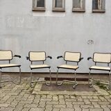 Set of 4 Marcel Breuer style armchair chairs