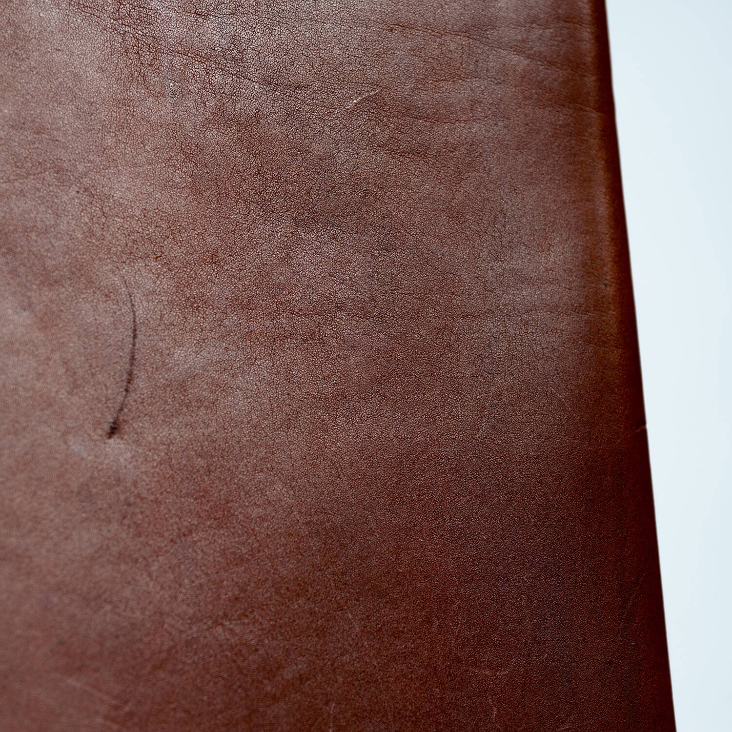 Pierre Lottier brown Spanish leather Slipper chairs by Almazan, 1950s