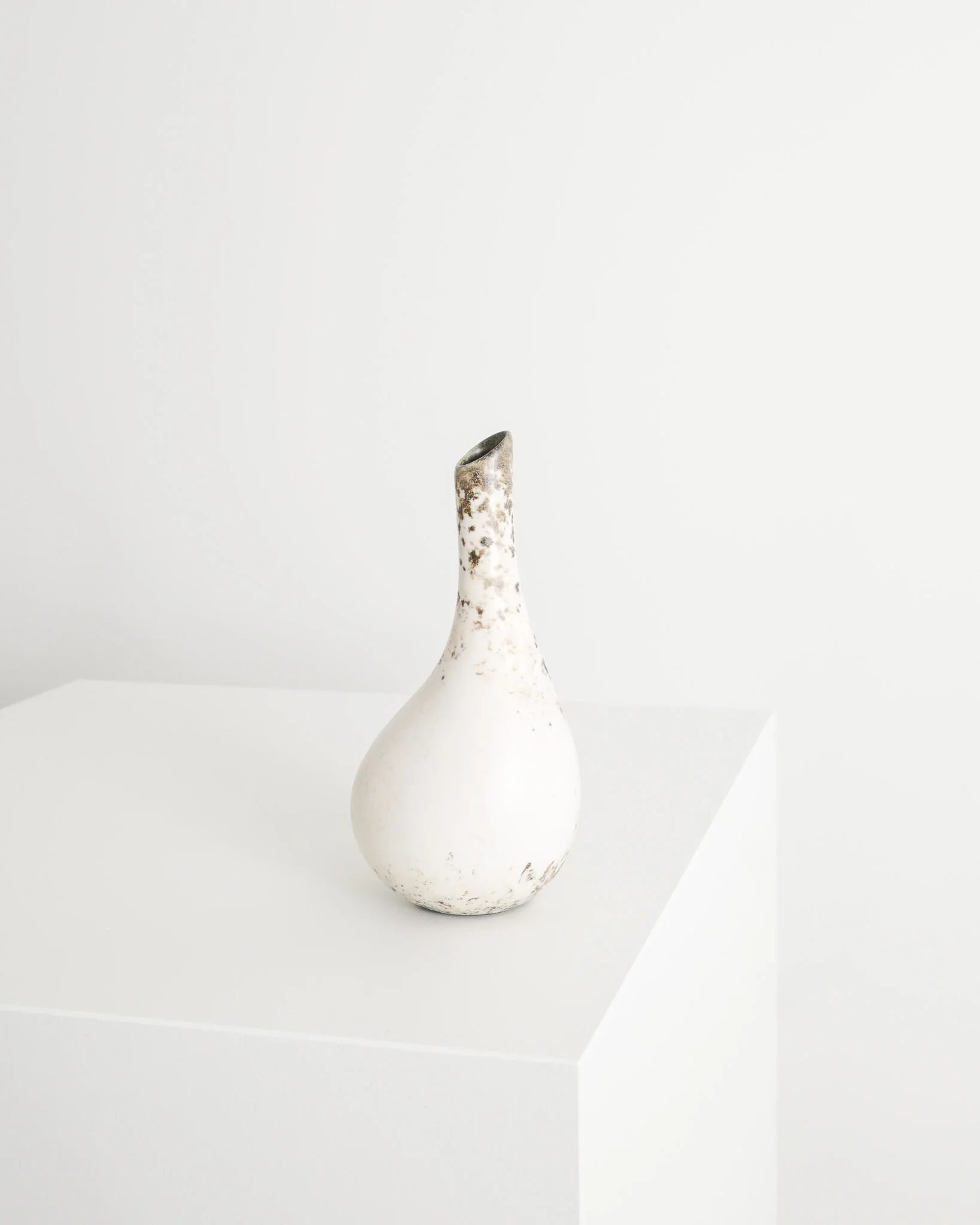 Swedish Mid Century White Vase by Hans Hedberg, 1950s