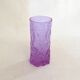 Mauve glass bark-patterned goblet vase, 1960s