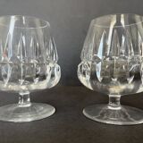 Deux verres à alcool en cristal