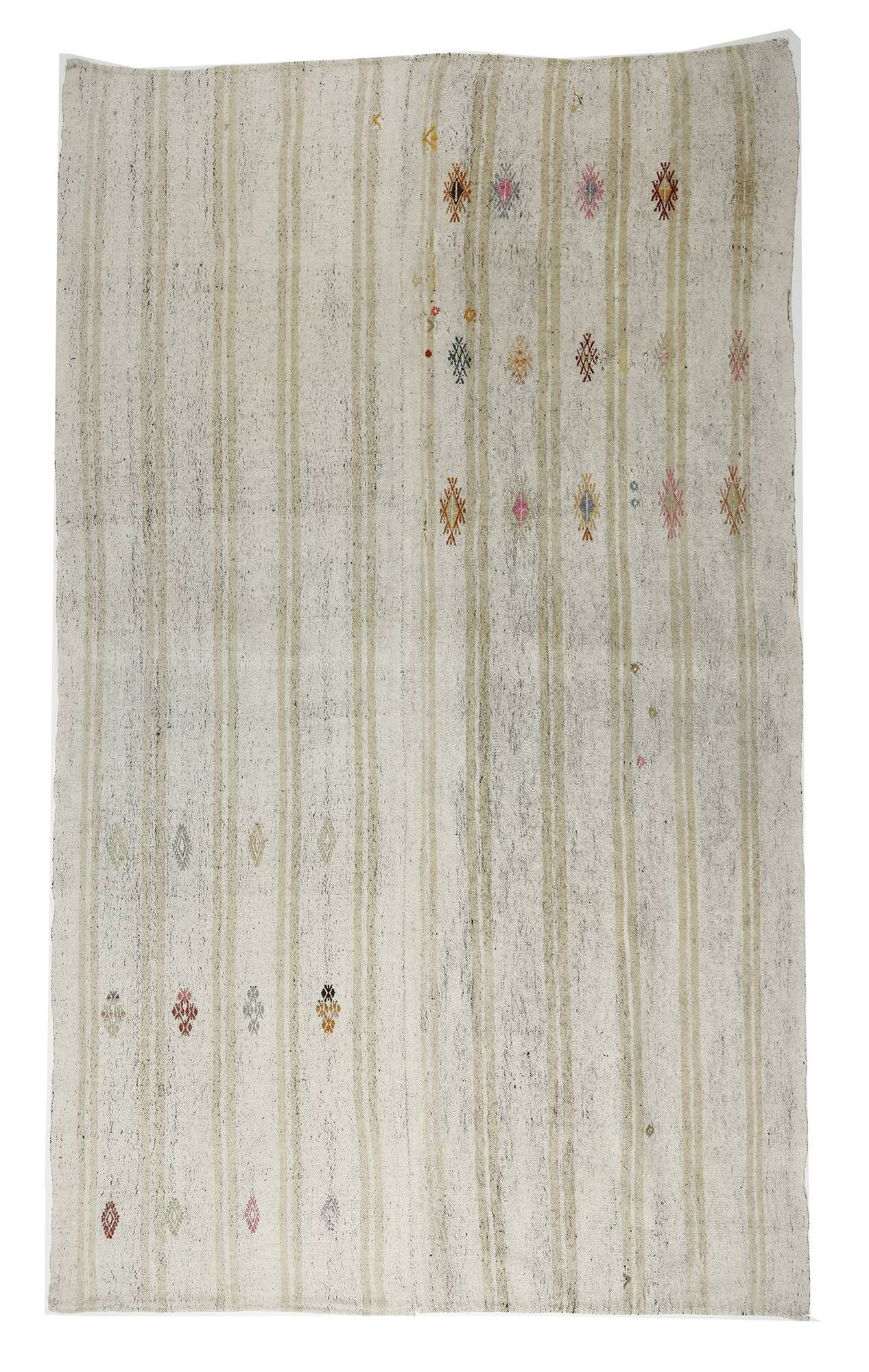 Authentic vintage turkish kilims & handwoven rugs – unique home decor pieces 194x 318 cm