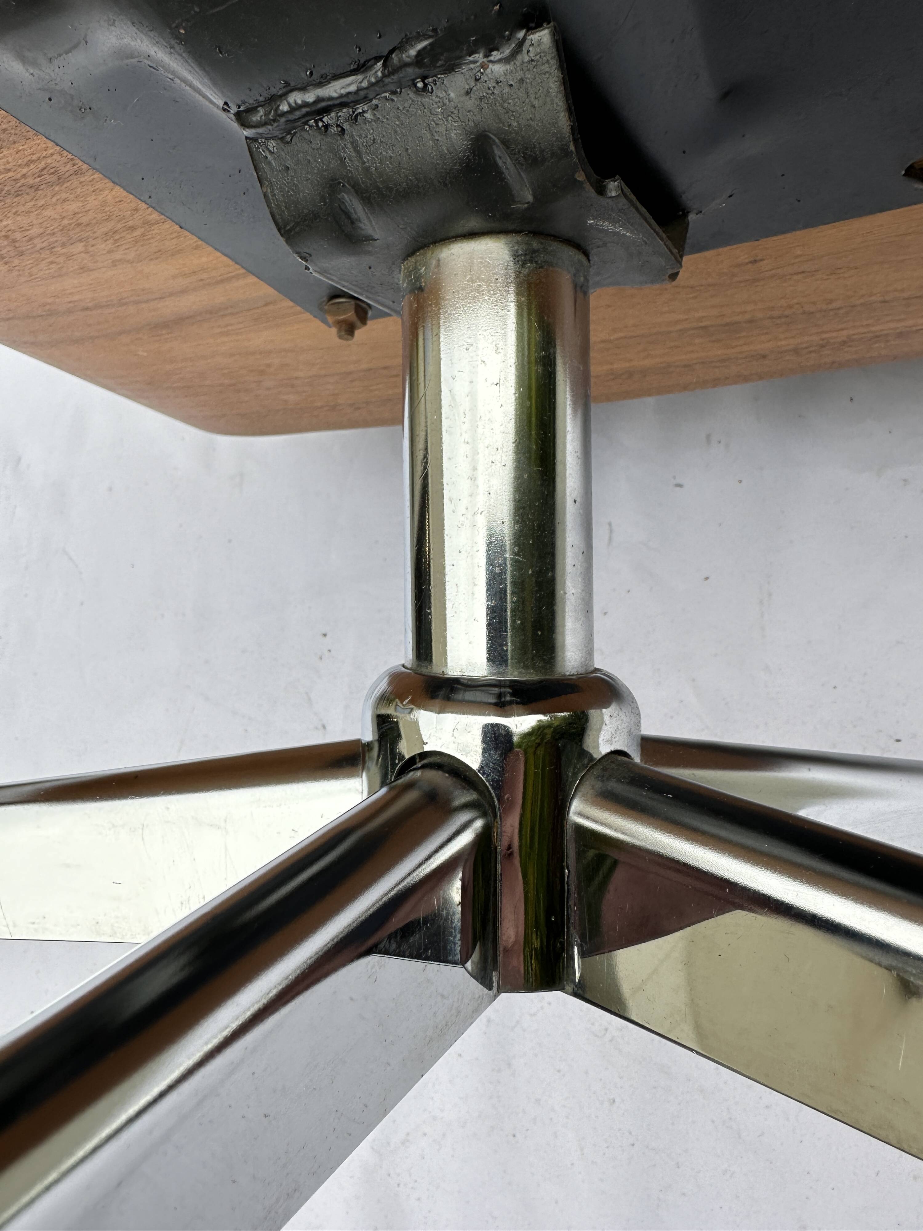 Vintage armchair in leather and rosewood inspired by Martin Stoll design 1970