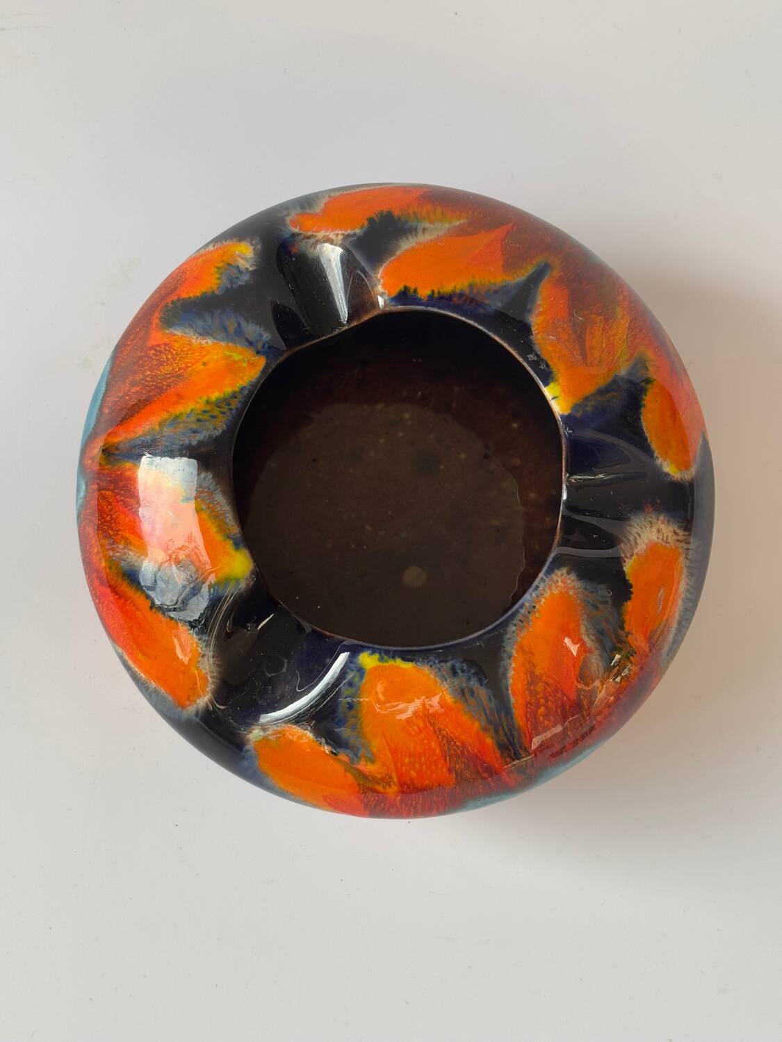 Large vintage ceramic ashtray