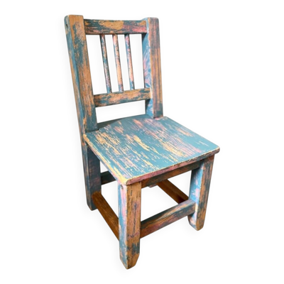 Chaise pour enfant en bois ancien