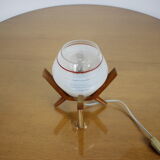 Mid-century design bedside table lamp Dřevo Humpolec, 1970's.