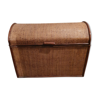 Wooden rattan box 1970