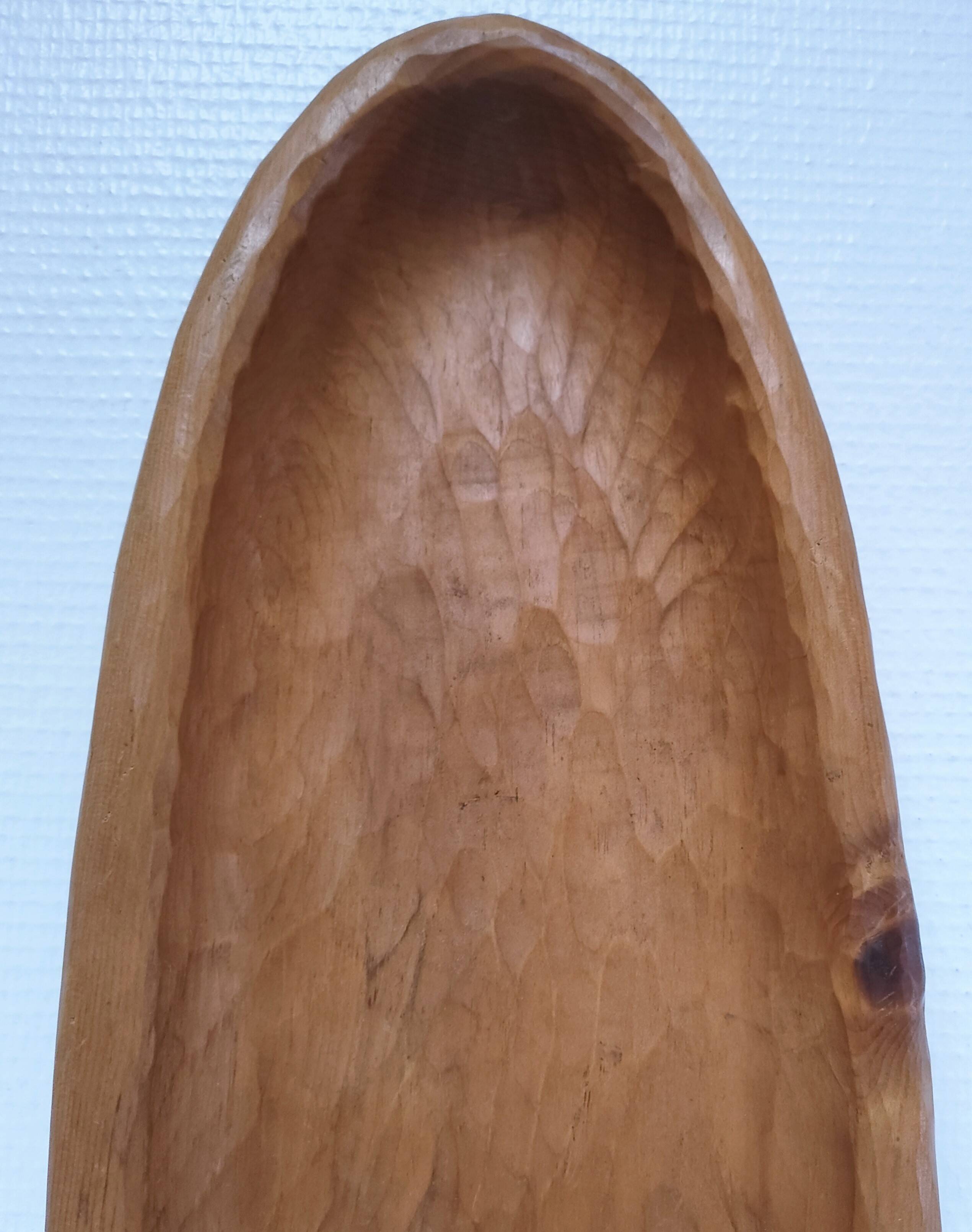 Long carved monoxyl wood cut stamped L. 54 cm