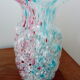 Vase verre de Clichy bleu