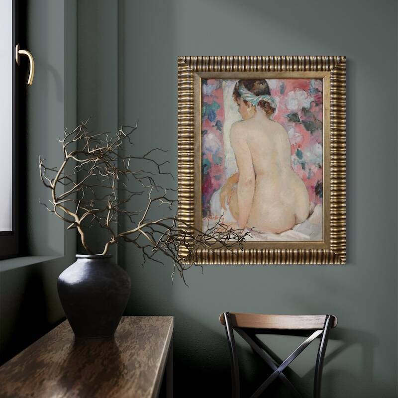 20th century French signed female nude painting