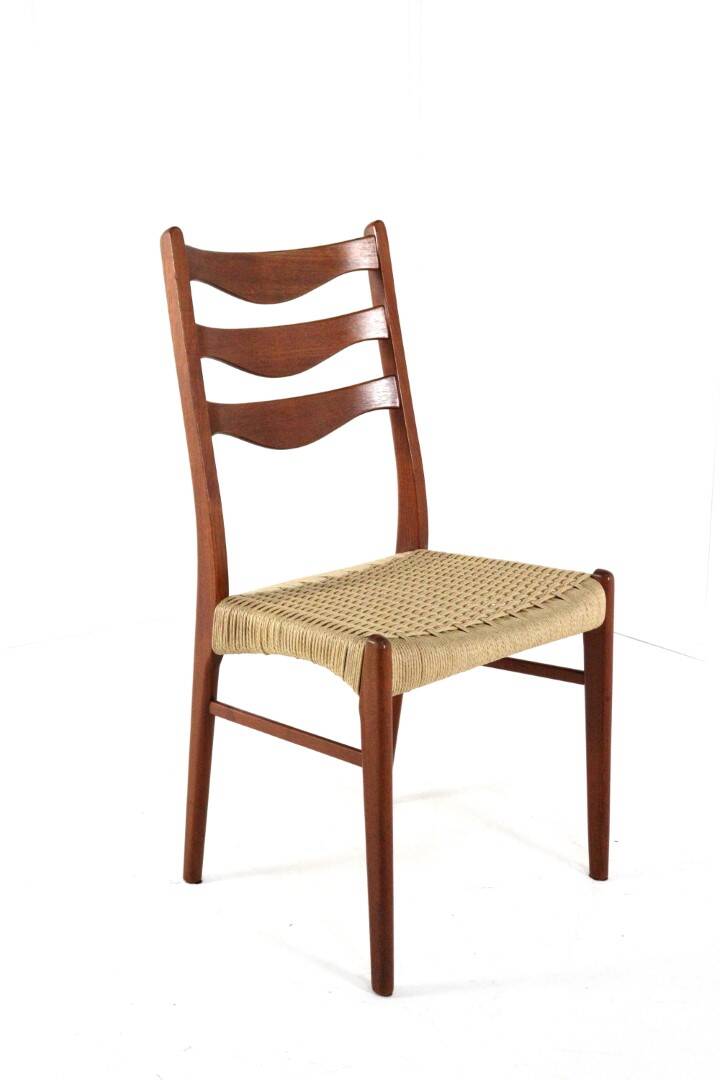 Set of 4 Arne Wahl Iversen for Glygnore papercord chairs