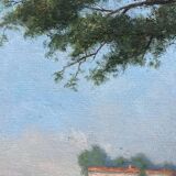 French School of the 20th century, Mediterranean seaside, oil on panel