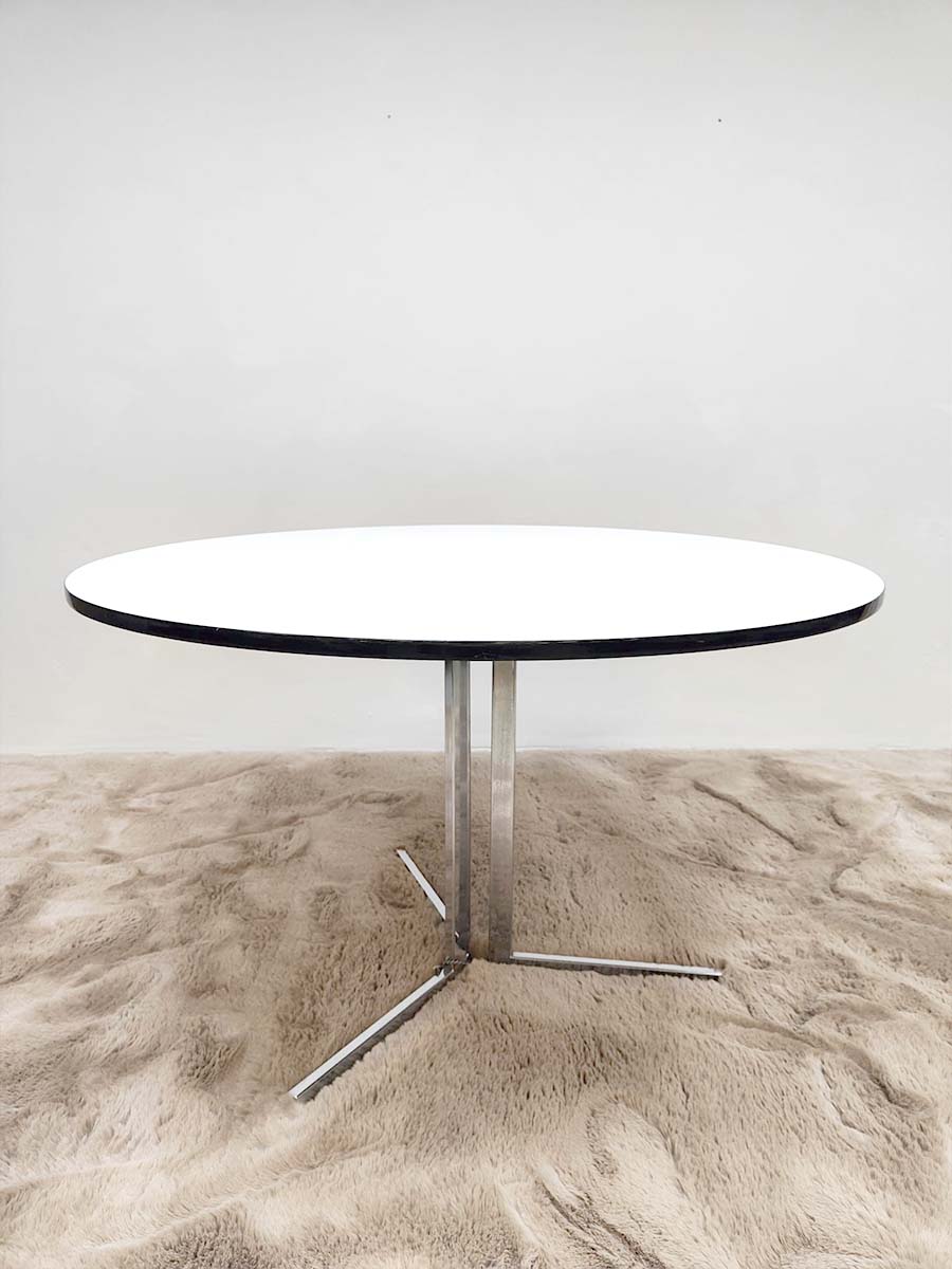 Vintage round dining table Mad men style