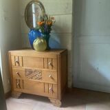 Old Art Deco period chest of drawers in oak