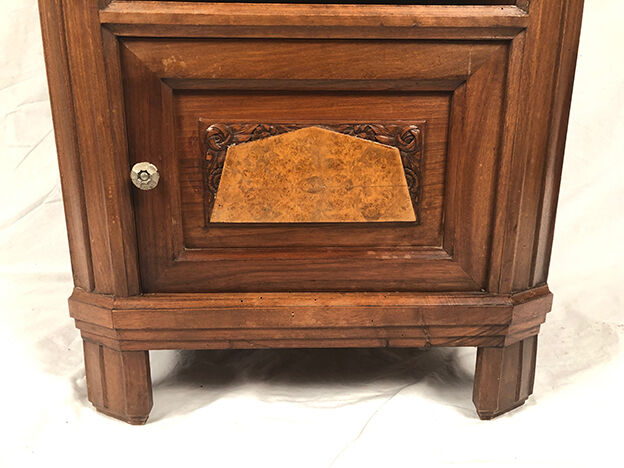 Bedside furniture wood and marble art deco period