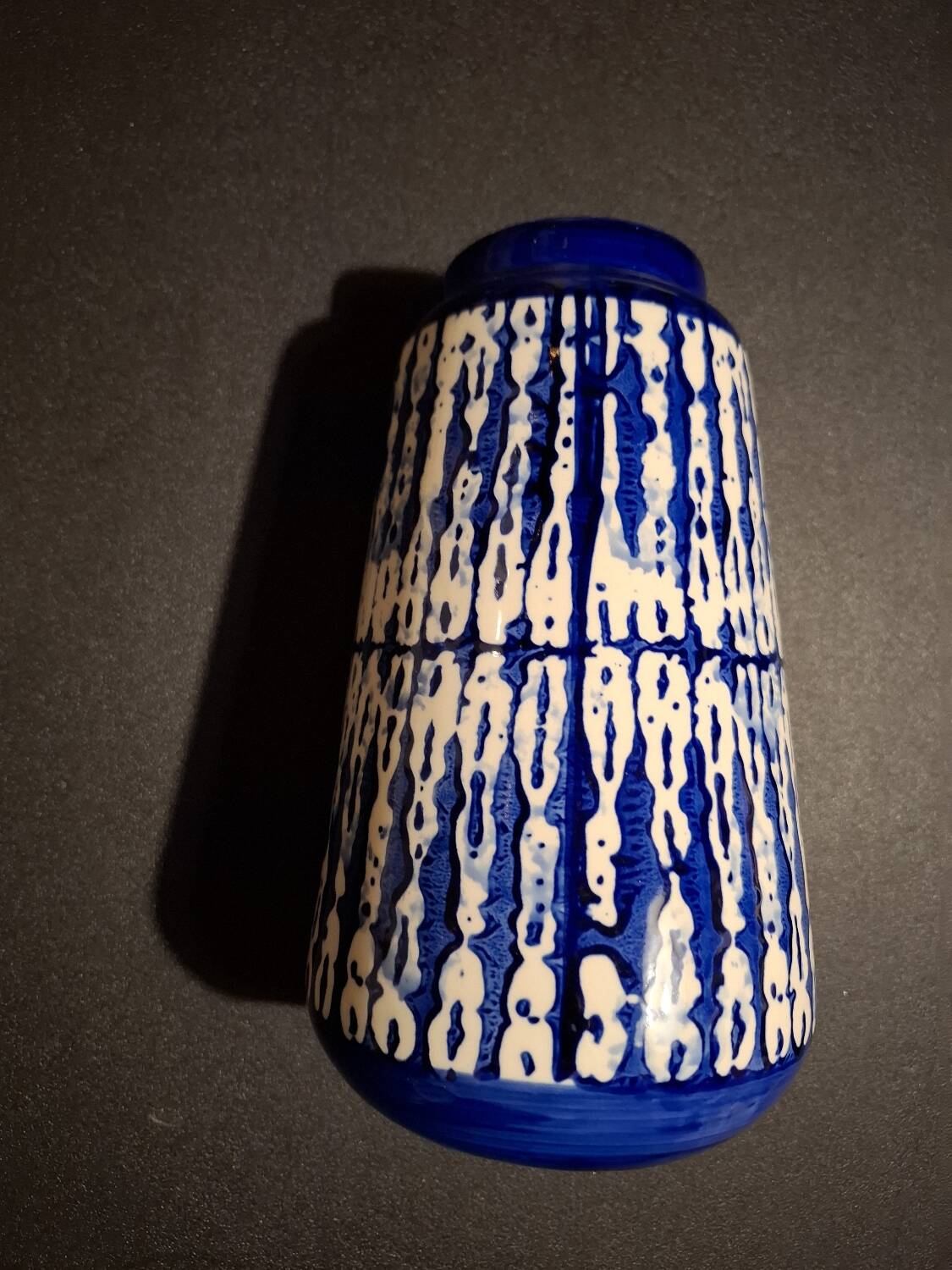 Contemporary blue ceramic vase