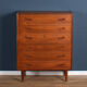 Retro teak 1960s danish mid century chest of drawers made in denmark