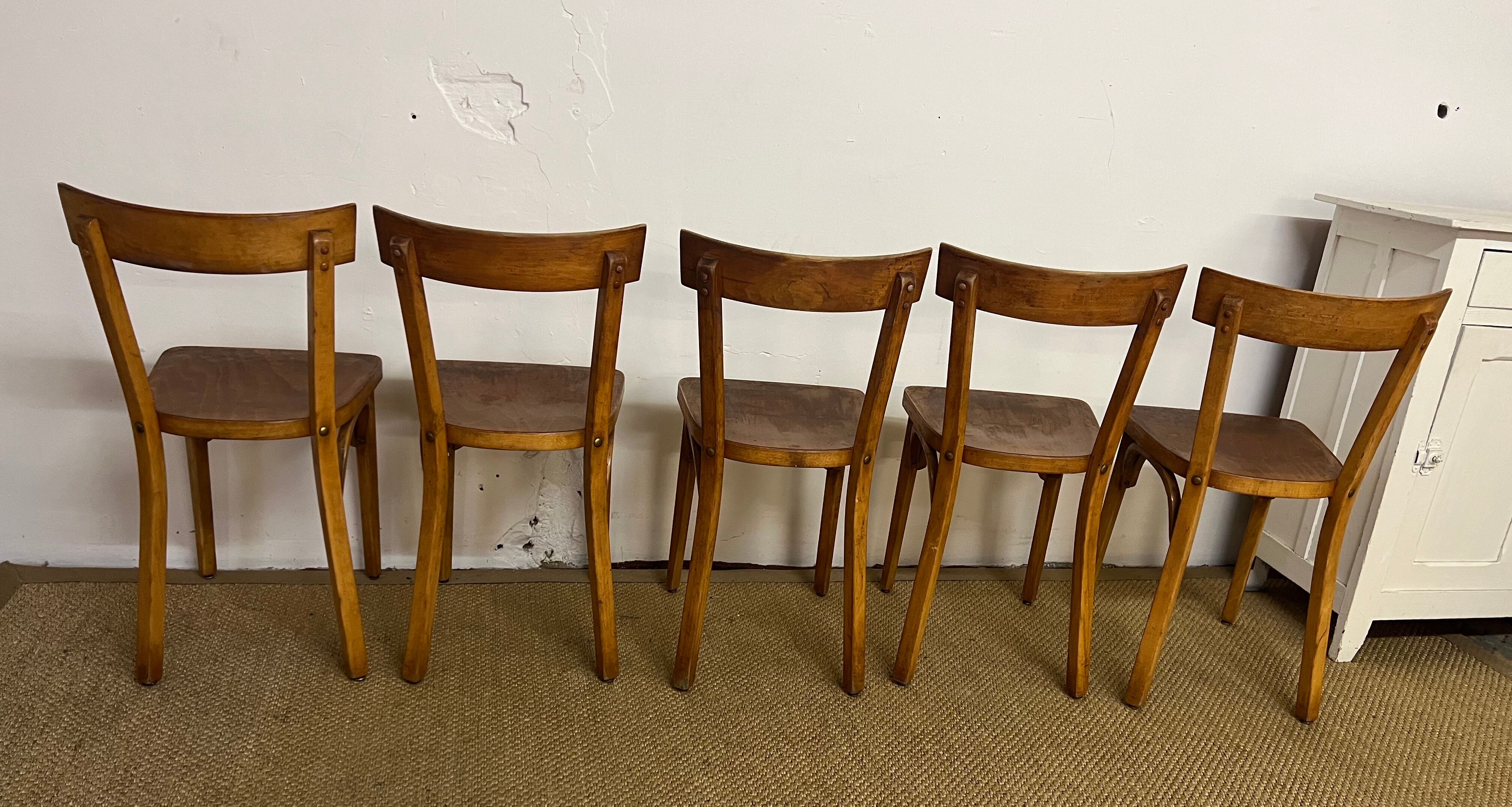 5 Baumann bistro chairs
