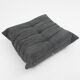 Togo lounge chair and pouf in black fabric by Michel Ducaroy for Ligne Roset, 1973, set of 2