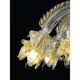 Huge Italian Murano Glass Chandelier with Handcrafted Flowers and Leaves
