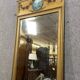 Louis XVI style trumeau mirror in gilded wood, circa 1900