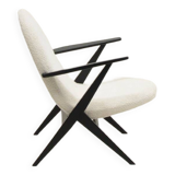 Mid-century vintage design bouclé armchair, 1960s Netherlands.