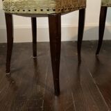 Pair of 60s bridge style velvet chairs