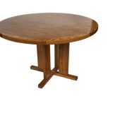 Vintage Design Pine Dining Table, Oval Table from the 1970s