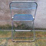 Plia chair in blue plexiglass by Giancarlo Piretti for Castelli