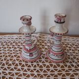 duo of ceramic candle holders