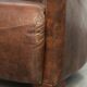 Cowhide armchair in Aviator design in a warm brown colour