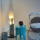 Vintage 1960s Nason, Mazzega, Murano Glass and Metal floor lamp