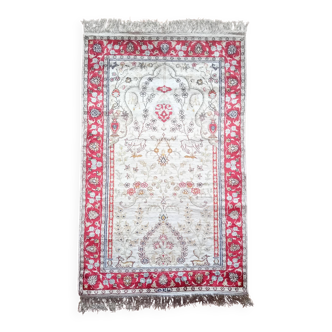 Handmade silk cashmere rug 125x76cm