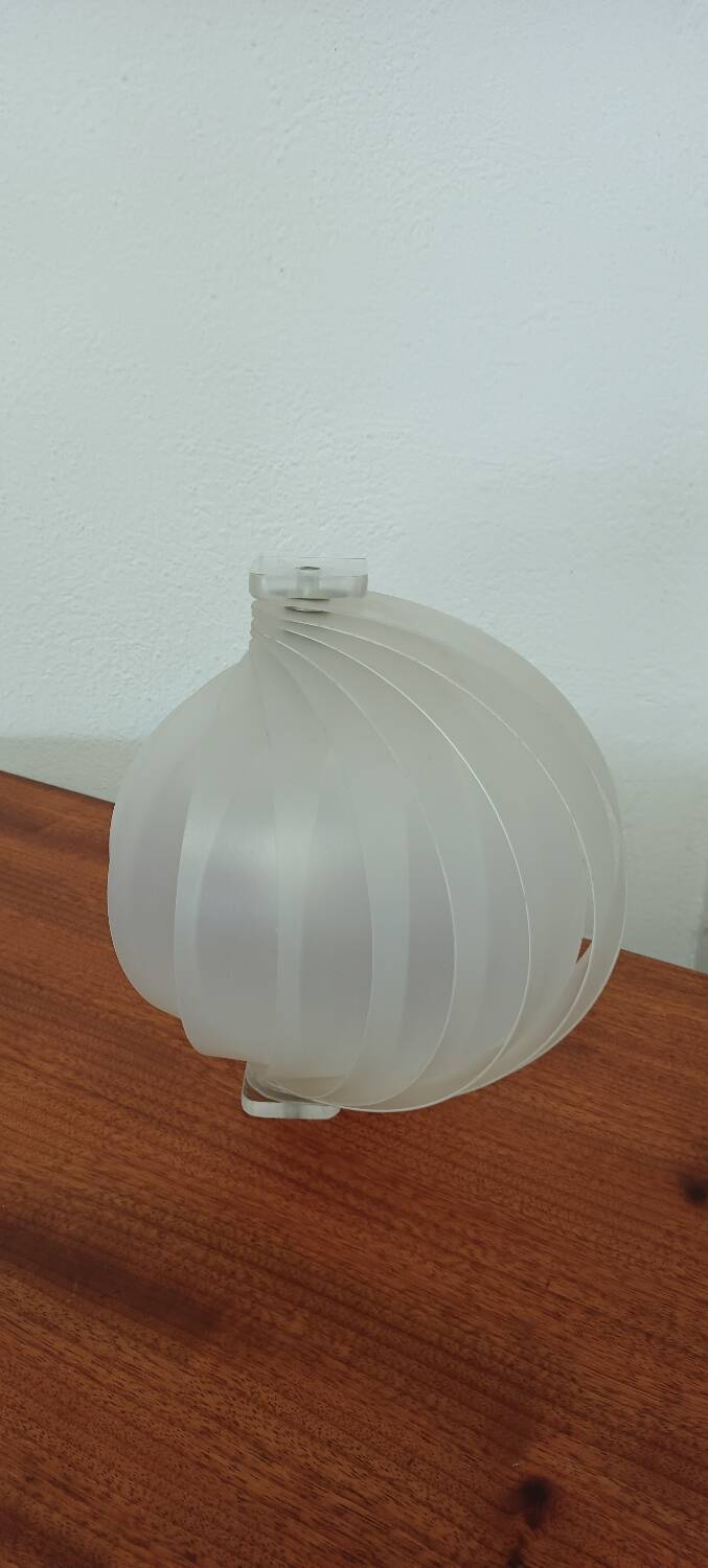 Moon slatted wall light