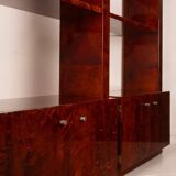 Parchment bookcase by Aldo Tura for Tura Milano 1960