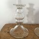 Pair of glass candlesticks