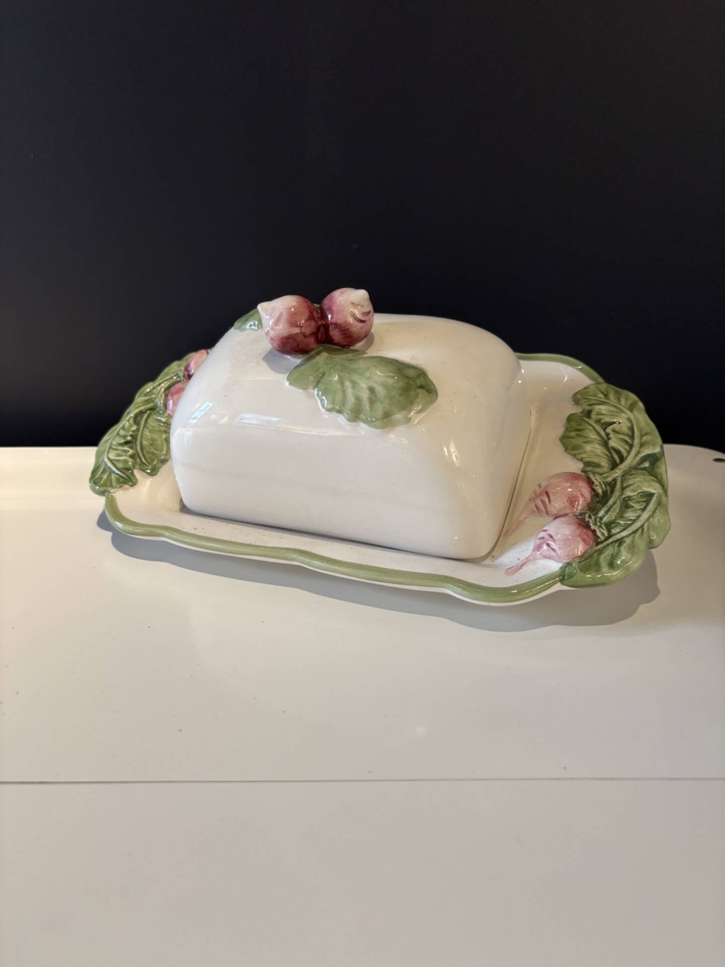 Slop bowl butter dish
