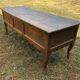 Antique Louis XV paneled table with 3 front drawers in solid cherry wood