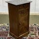19th century bedside table in walnut, oak and marble top