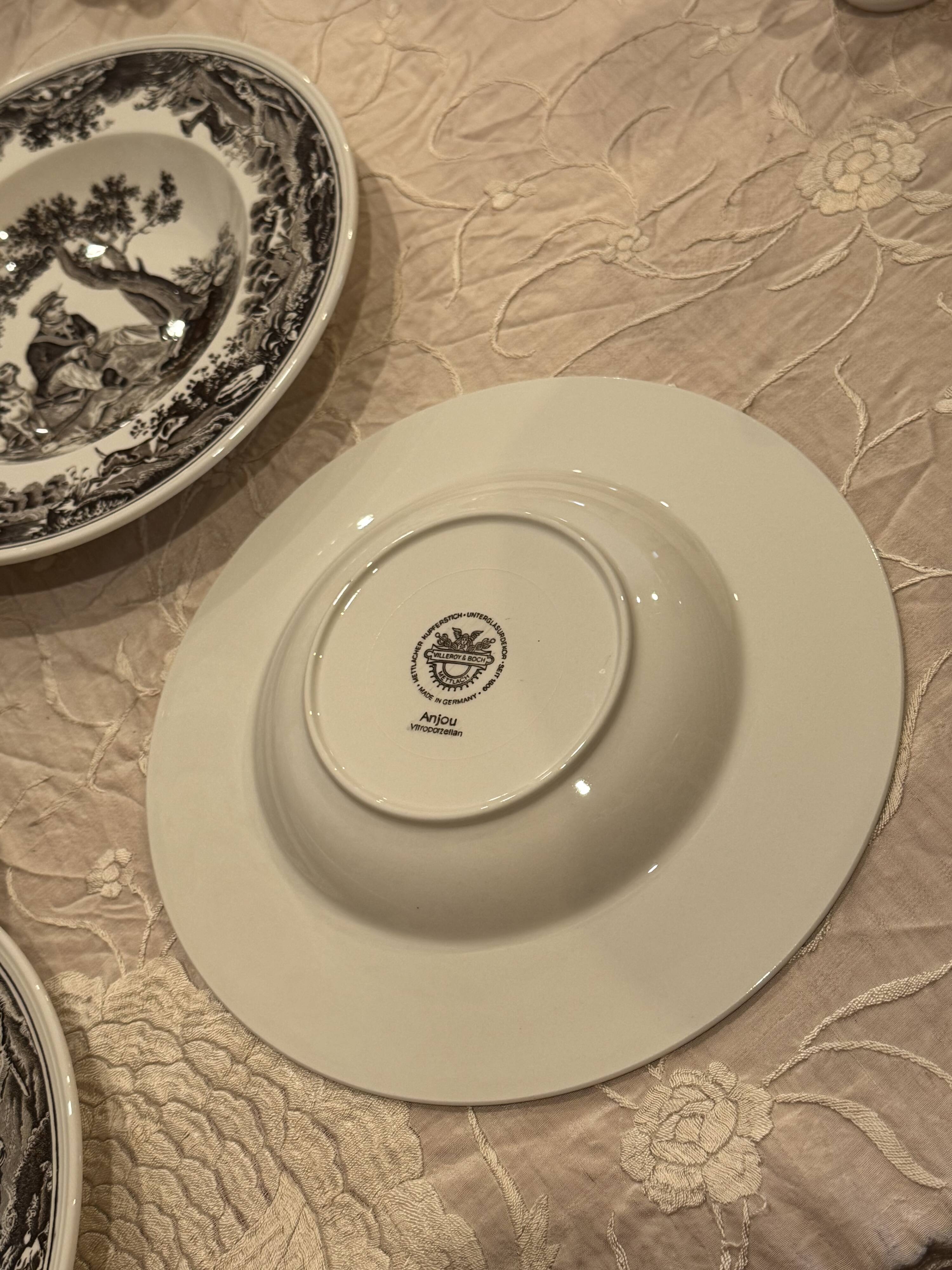 6 deep plates Villeroy and Boch model Anjou