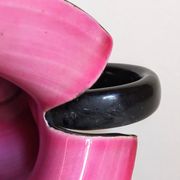 Bicolor pitcher of the Norman Potteries of Louviers 50s