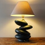 Ceramic pebble lamp by François Chatain