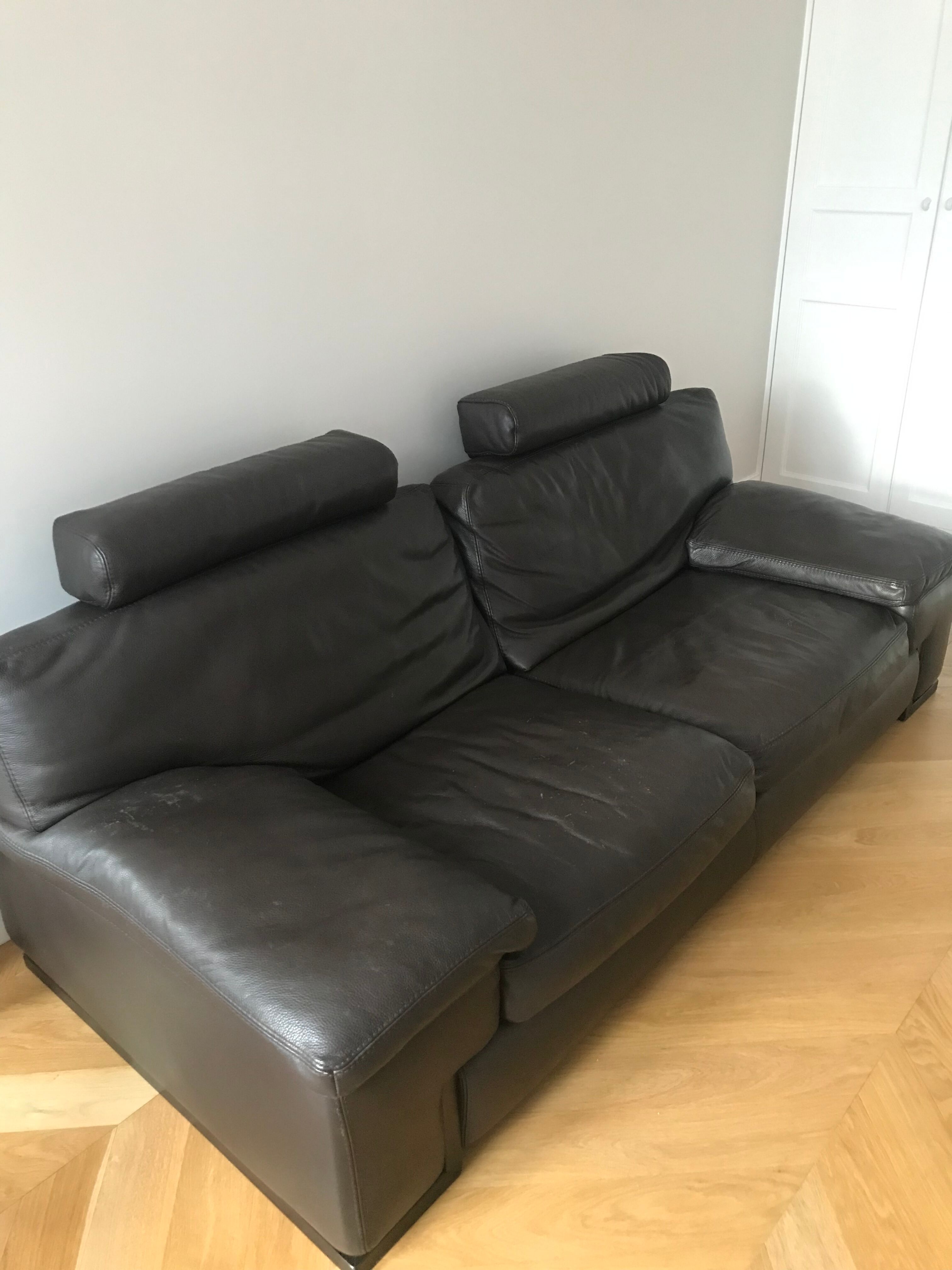 Roche Bobois leather sofa