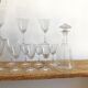Chiseled glass and carafes