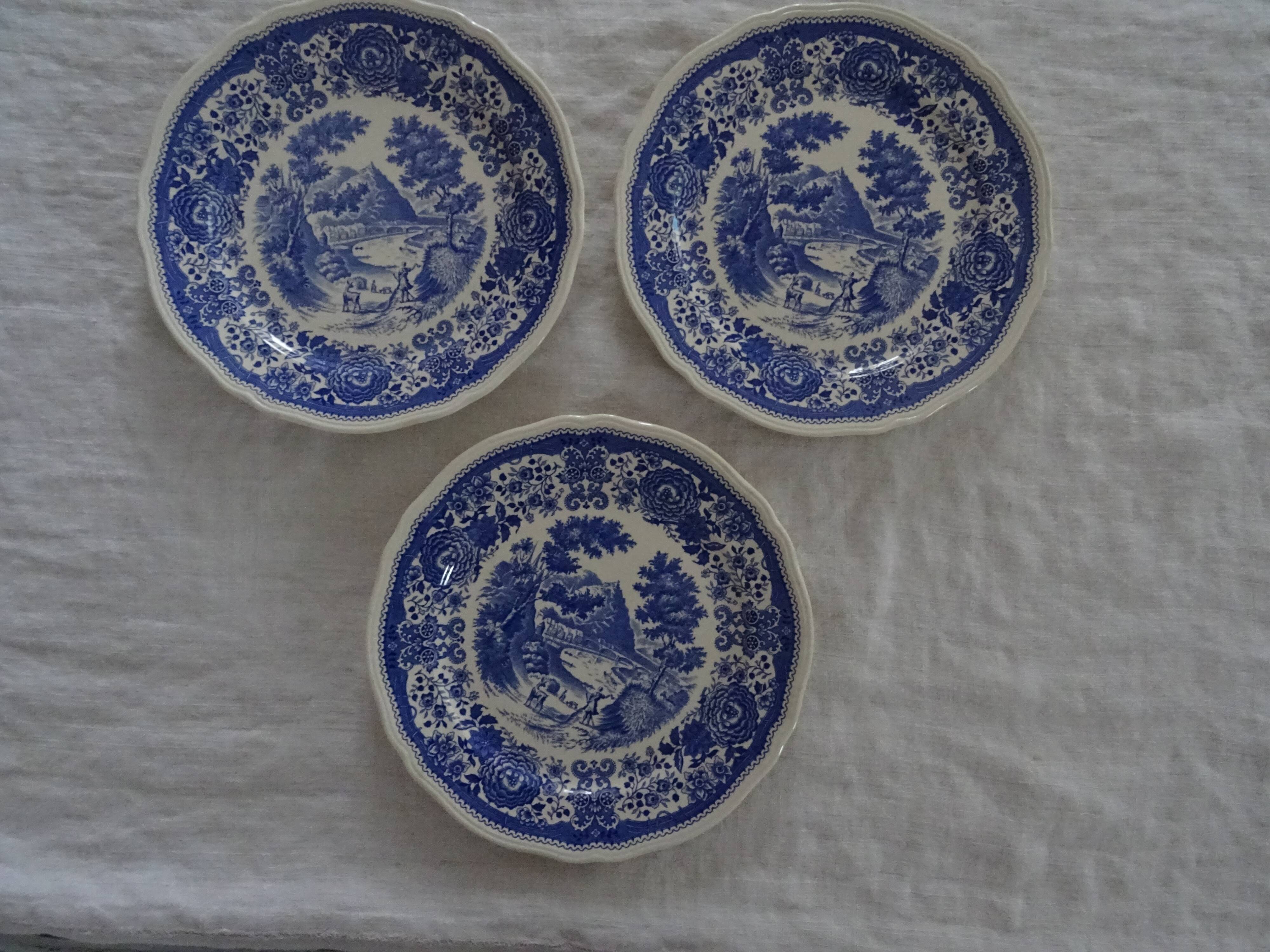 5 assiettes Villeroy et Boch Burgenland bleu faience | Selency